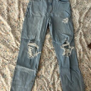 Distressed Light Blue Women's Jeans
